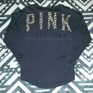 Victoria's Secret PINK Cheetah Varsity Crew
